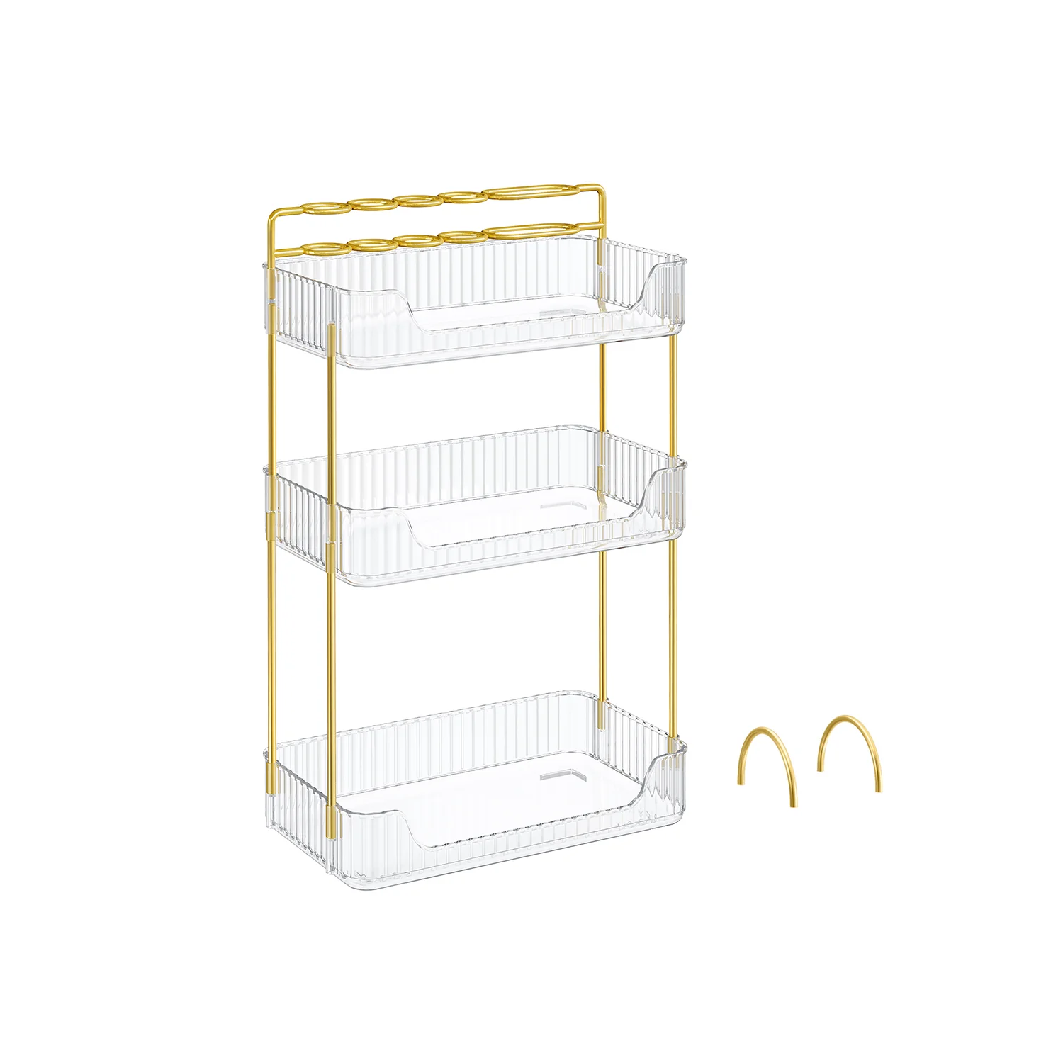 Rechthoekige make-up organizer – stijlvol en praktisch – transparant