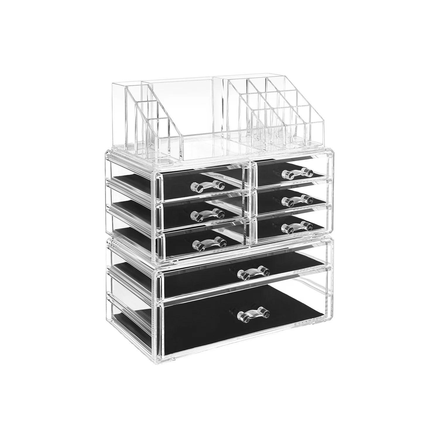 Cosmetische organizer – transparant – 23,8×15,3×29,4 cm – transparant