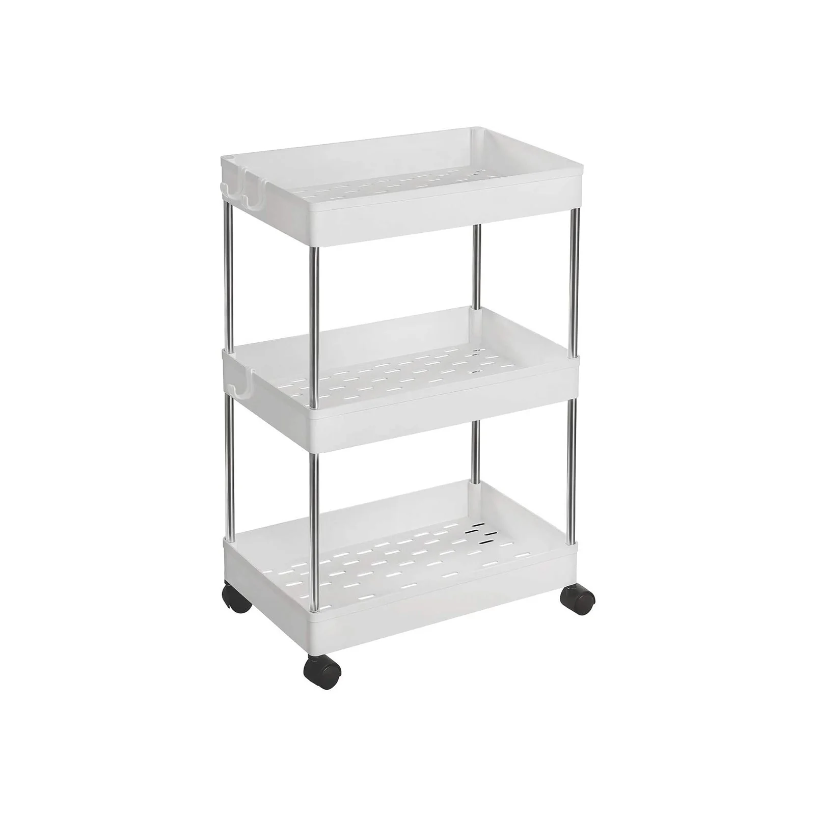 Keukentrolley – 3 Niveaus – Opbergwagen – Wit