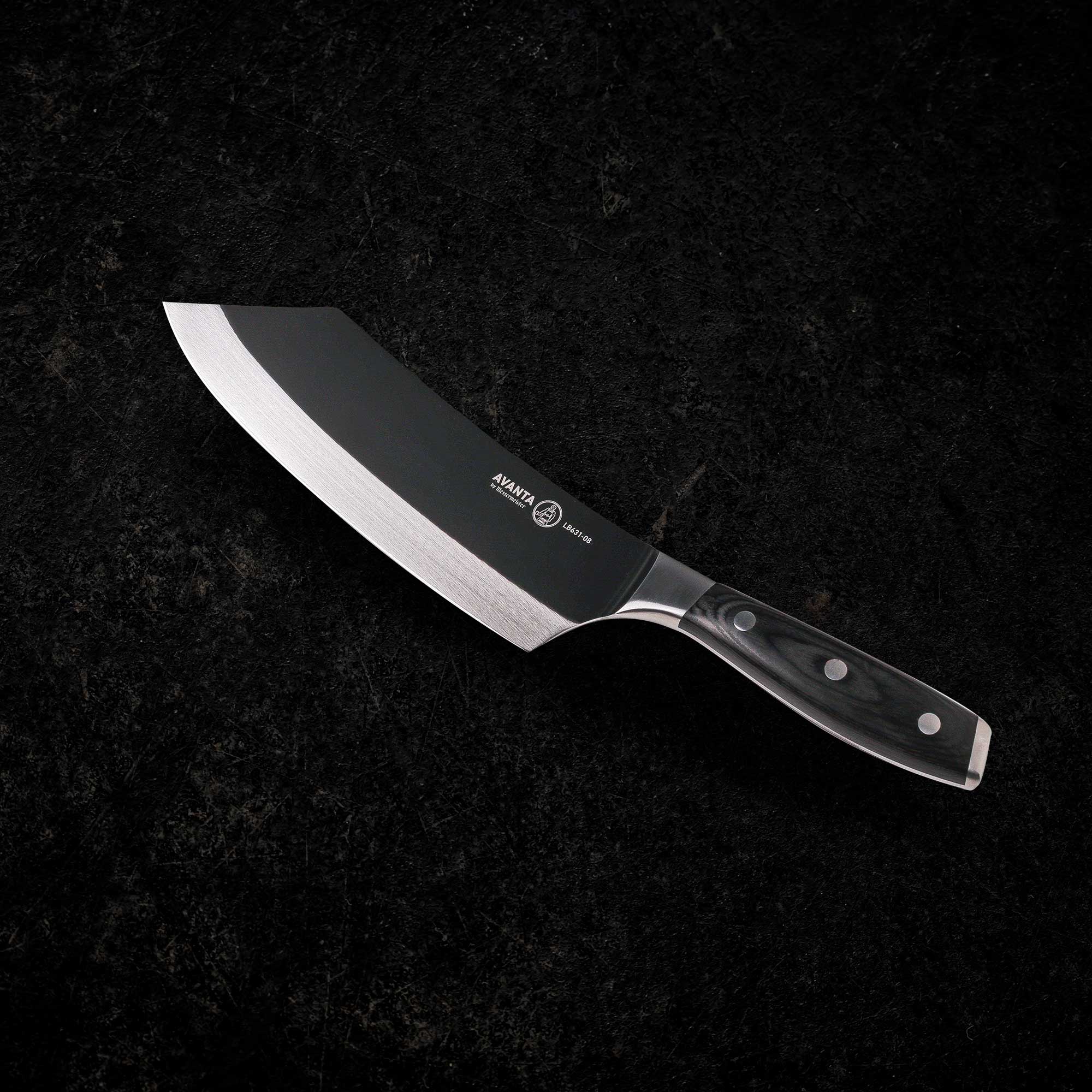 MESSERMEISTER rvs BENNIE KENDRICK 20CM BBQ mes met pakkawood heft MESSERMEISTER rvs BENNIE KENDRICK 20CM BBQ mes met pakkawood heft