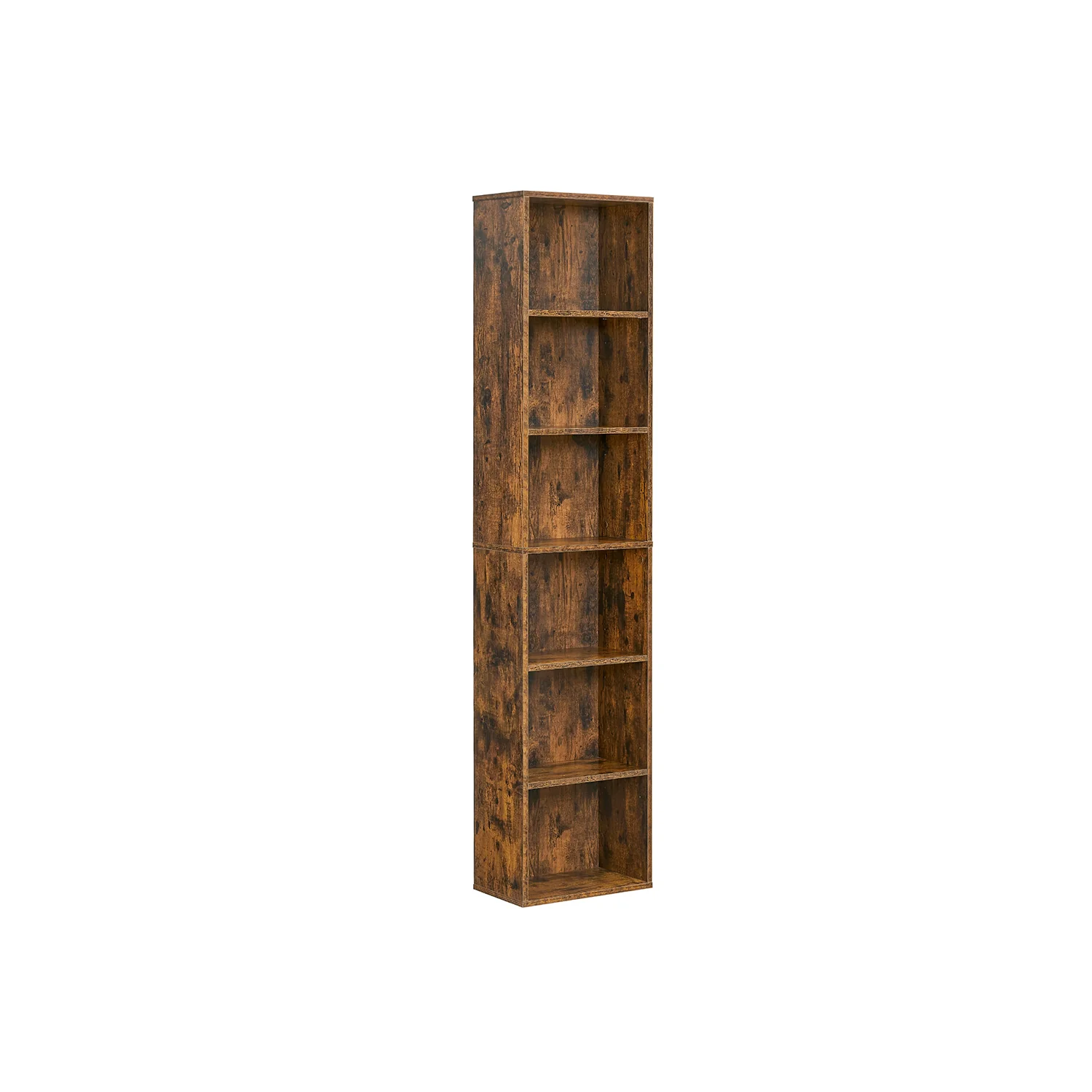 Boekenkast – 6 niveaus – 24 x 40 x 178,5 cm – Spaanplaat