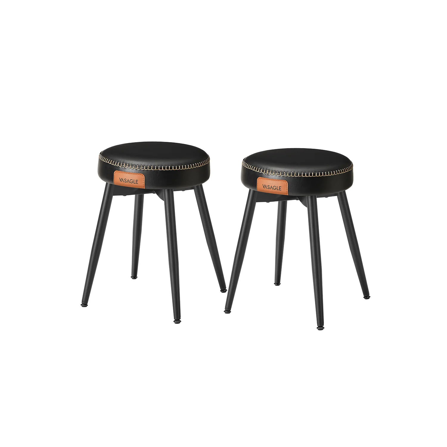 Eetkamerstoelen set van 2 – Moderne uitstraling – Inktzwart