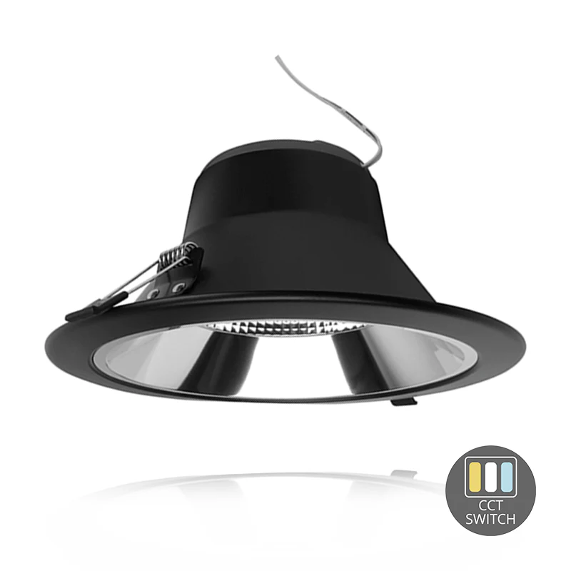 LED Downlight Reflector – Tri Color – 20 Watt – Zaagmaat Ø195MM  – Ø227MM – Zwart