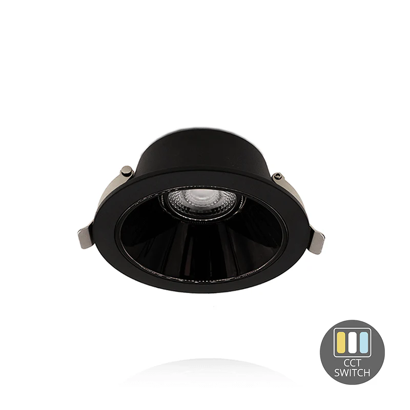 LED Downlight Kerber - TriColor - 7 Watt - Zaagmaat 75 - 90MM - Zwart
