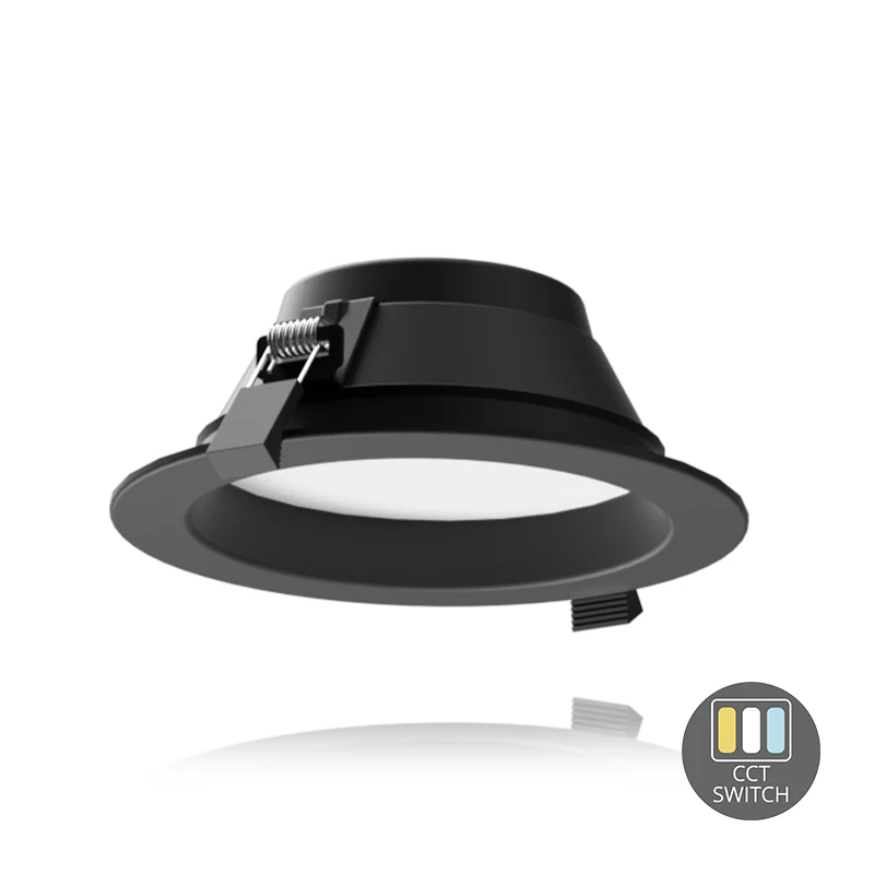 LED Downlight  -  Tri Color - 15 Watt - Zaagmaat Ø135 - 145MM - Zwart