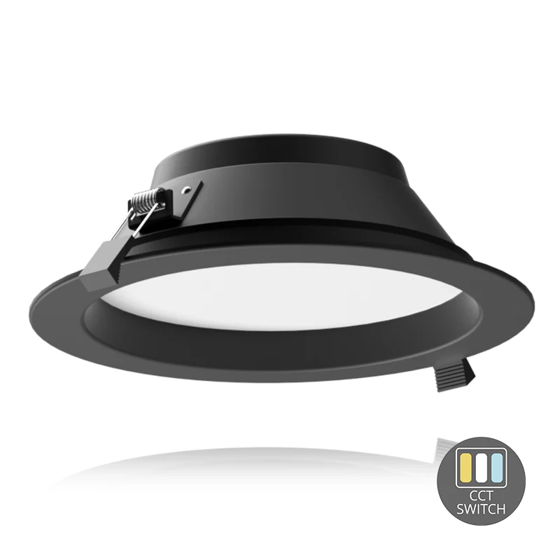 LED Downlight  -  Tri Color - 20 Watt - Zaagmaat Ø195-210MM - Zwart