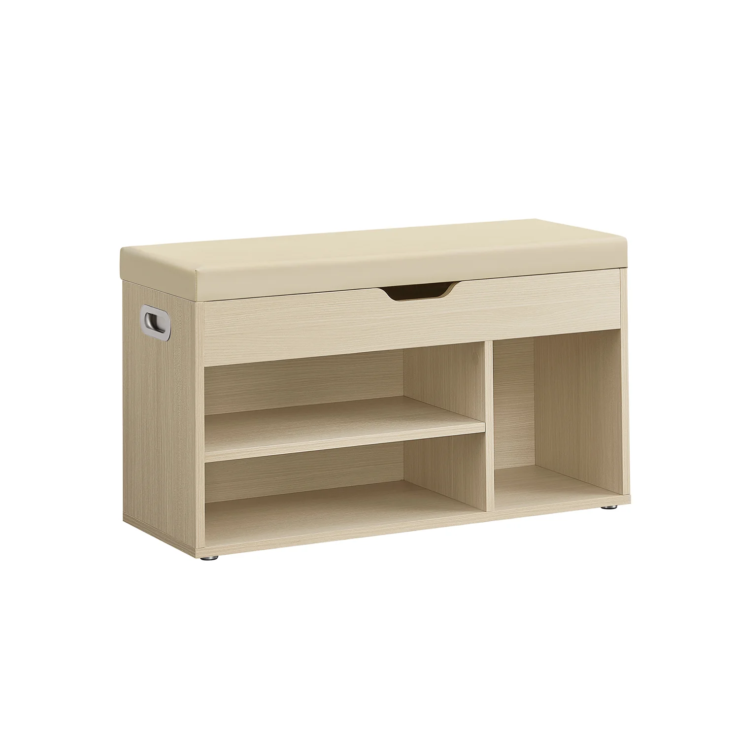 Schoenenbank – 30 x 80 x 44 cm – Naturel beige – 150 kg draagvermogen