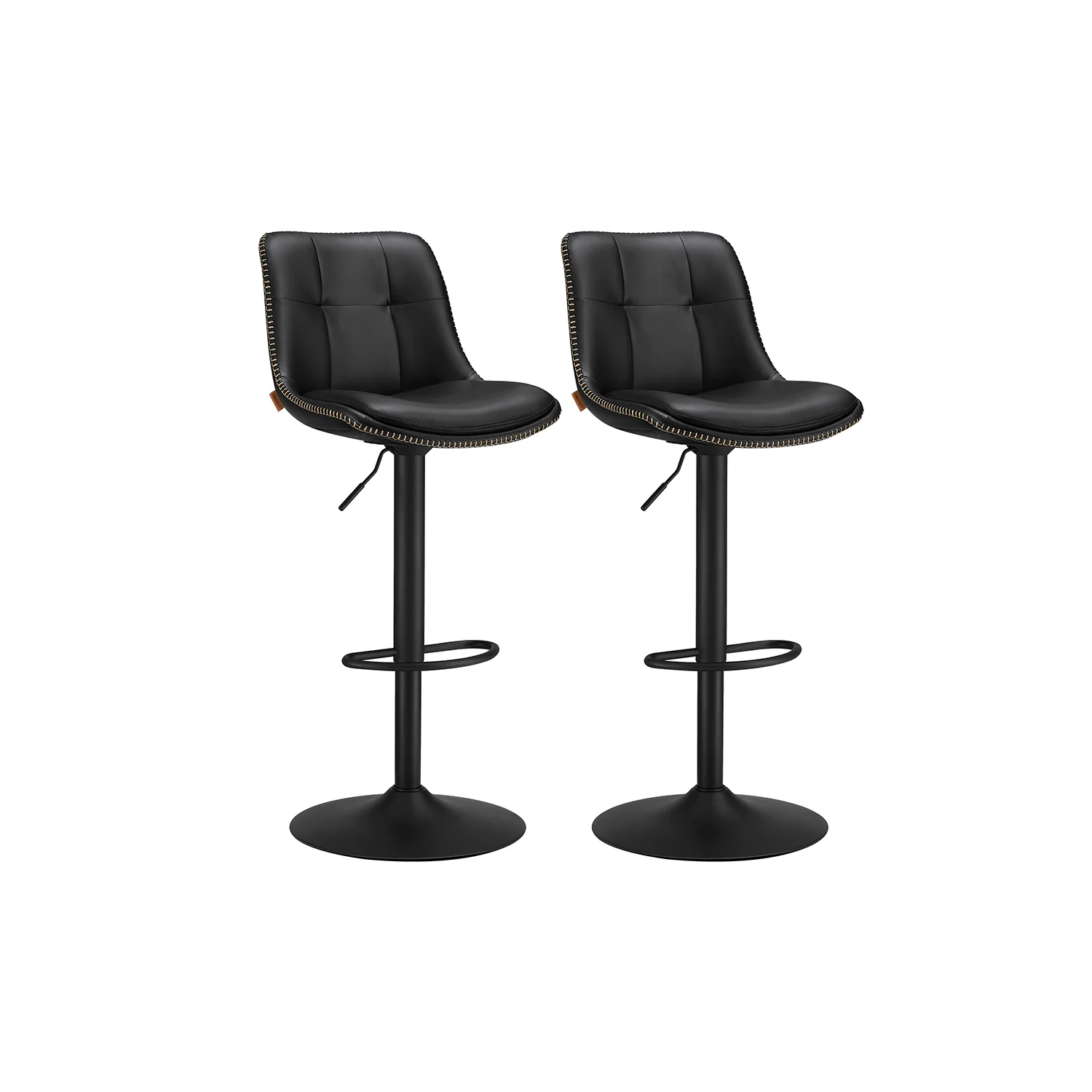 Barkruk – Verstelbaar (63–84 cm) – 360° roteerbaar – Met rugleuning – Kunstleer