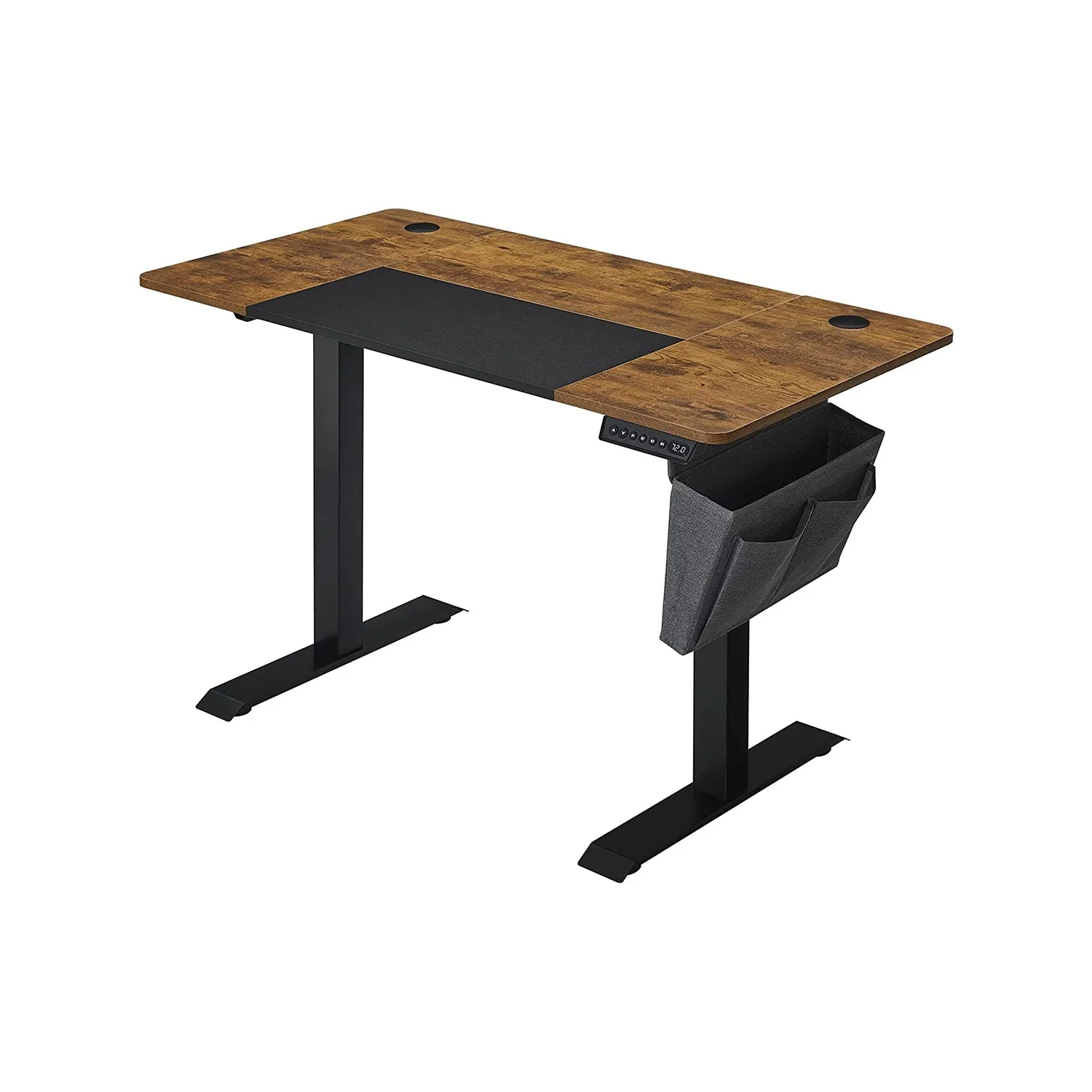 Elektrisch Bureau (Zit-Sta) – 60 x 120 –  In hoogte verstelbaar (72 – 120 cm) – 4 geheugenstanden – Met extra vak en haakjes