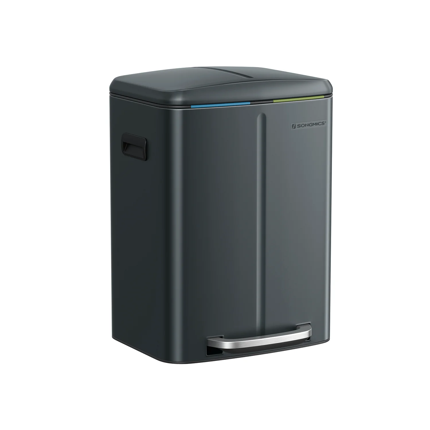 Prullenbak – 2 x 20 L compartimenten – Met softclose deksel – Uitneembare binnenemmers