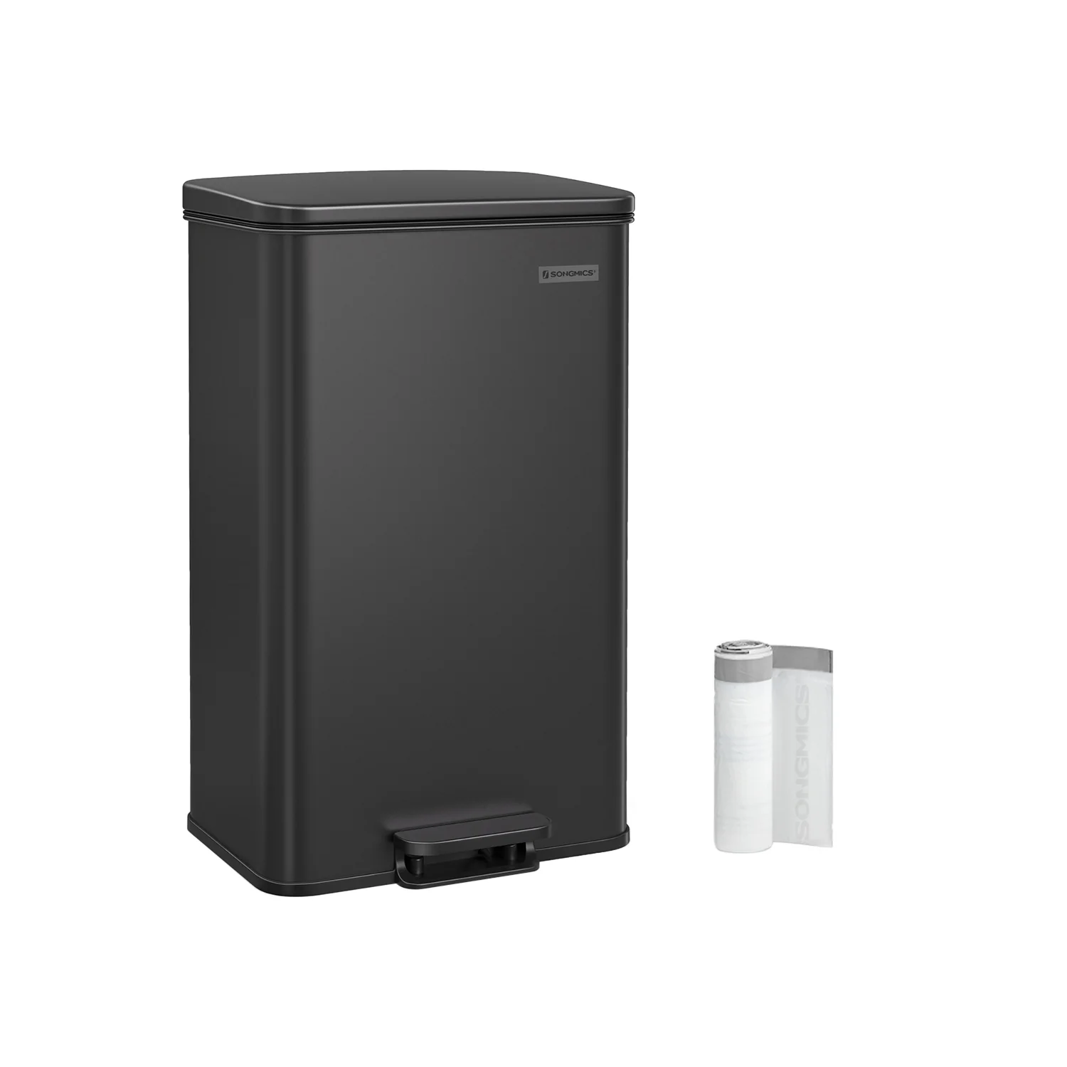 Vuilnisbak – 40 L – Met softclose deksel – Inclusief 15 vuilniszakken – Staal