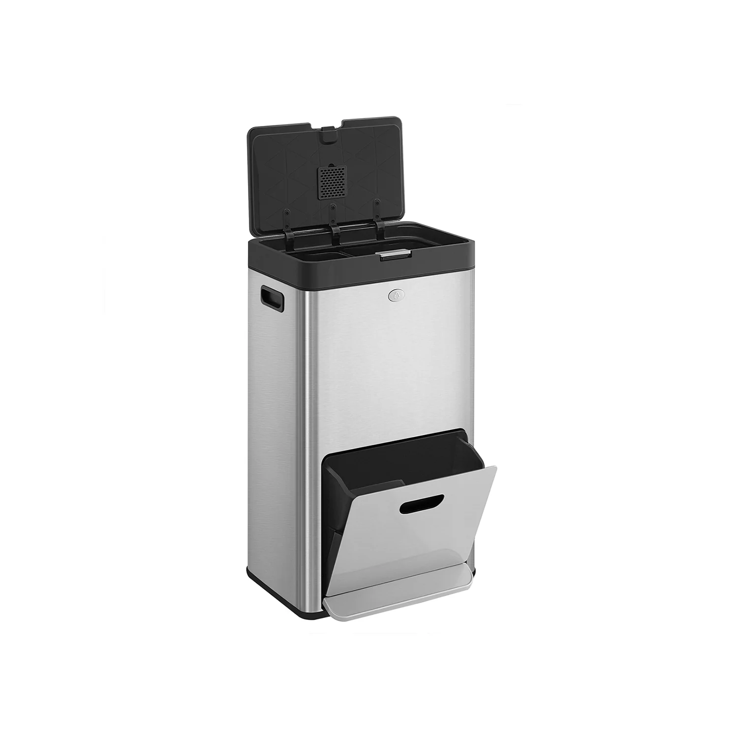 Prullenbak – 3 x 20 L compartimenten – Met pedaal – 60 L totaalvolume