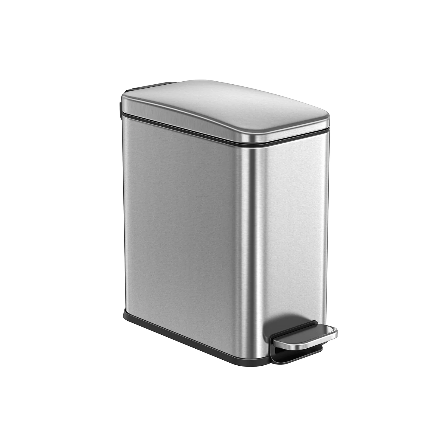 Prullenbak – 5 L – Staal – Waterbestendig – Met binnenemmer – 29,9 x 14,4 x 29 cm