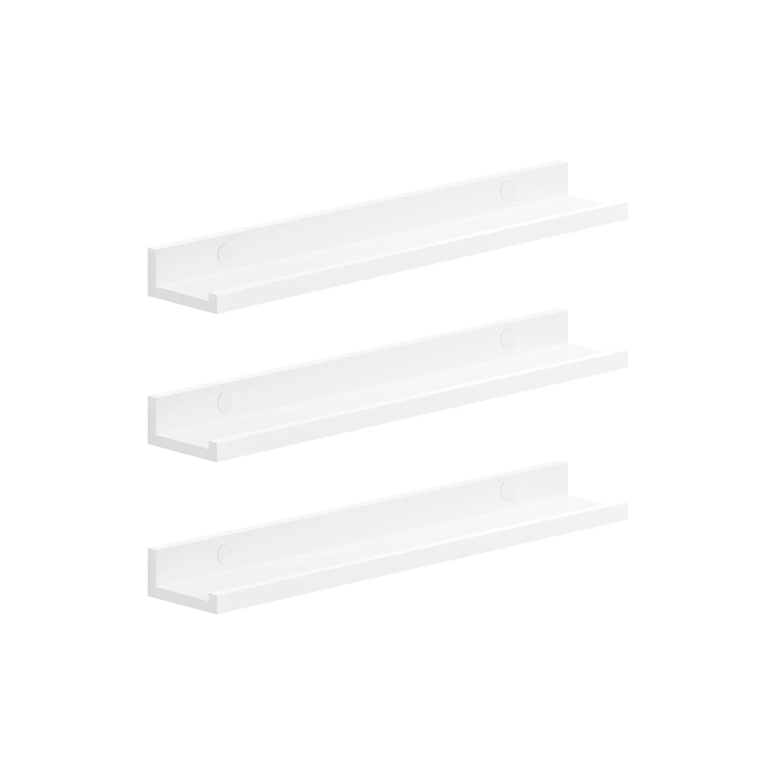 Wandplanken set van 3 – 60 cm breed – wit