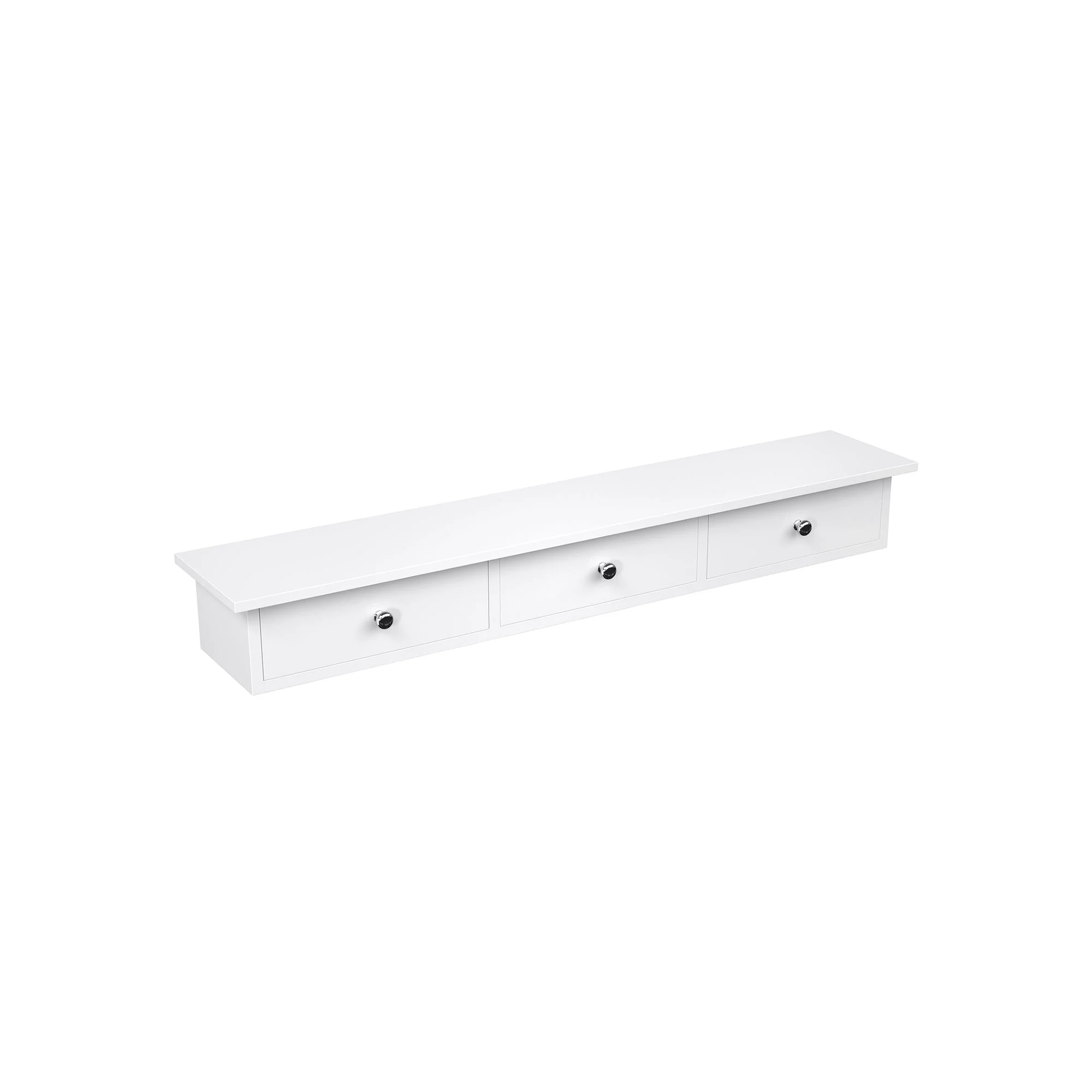 Wandkast – Met 3 lades – Zwevende plank – Wit