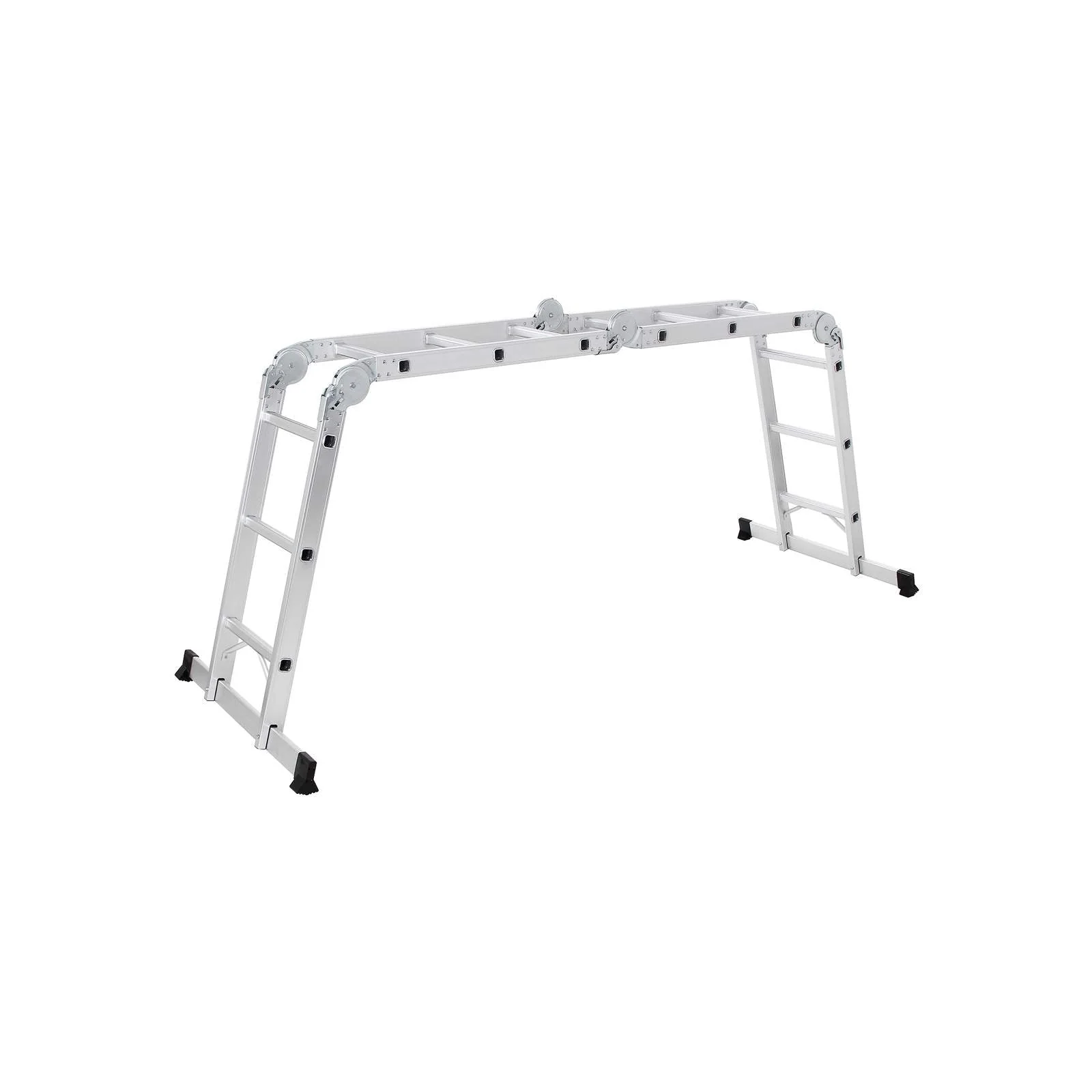 Multifunctionele ladder – vouwbaar en stevig – zilver Multifunctionele ladder – vouwbaar en stevig – zilver