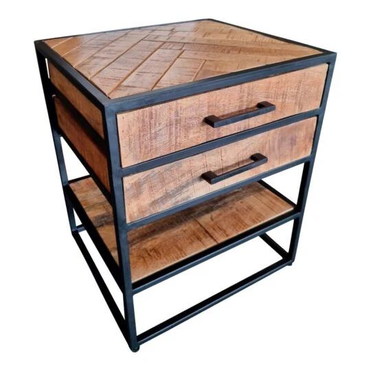 Nachtkastje Arlington Visgraat Mangohout 45cm