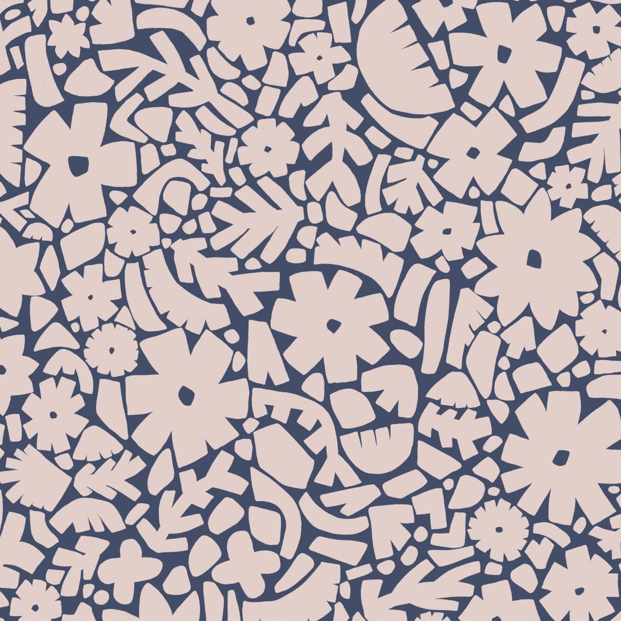 Behang Meet Me at the Wall – Flowerfield Blue – Naturel Noord 320cm