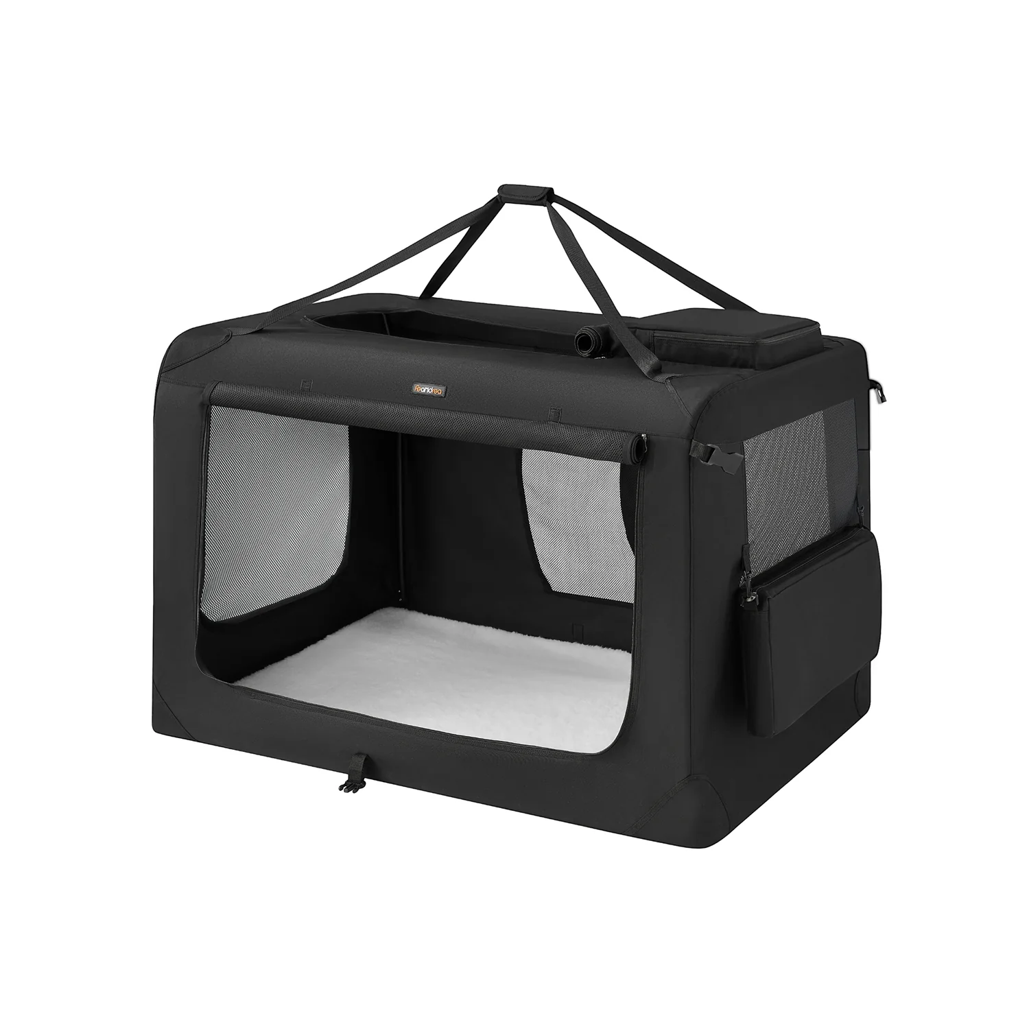 Hondenbox met handvatten – stevig frame – zwart