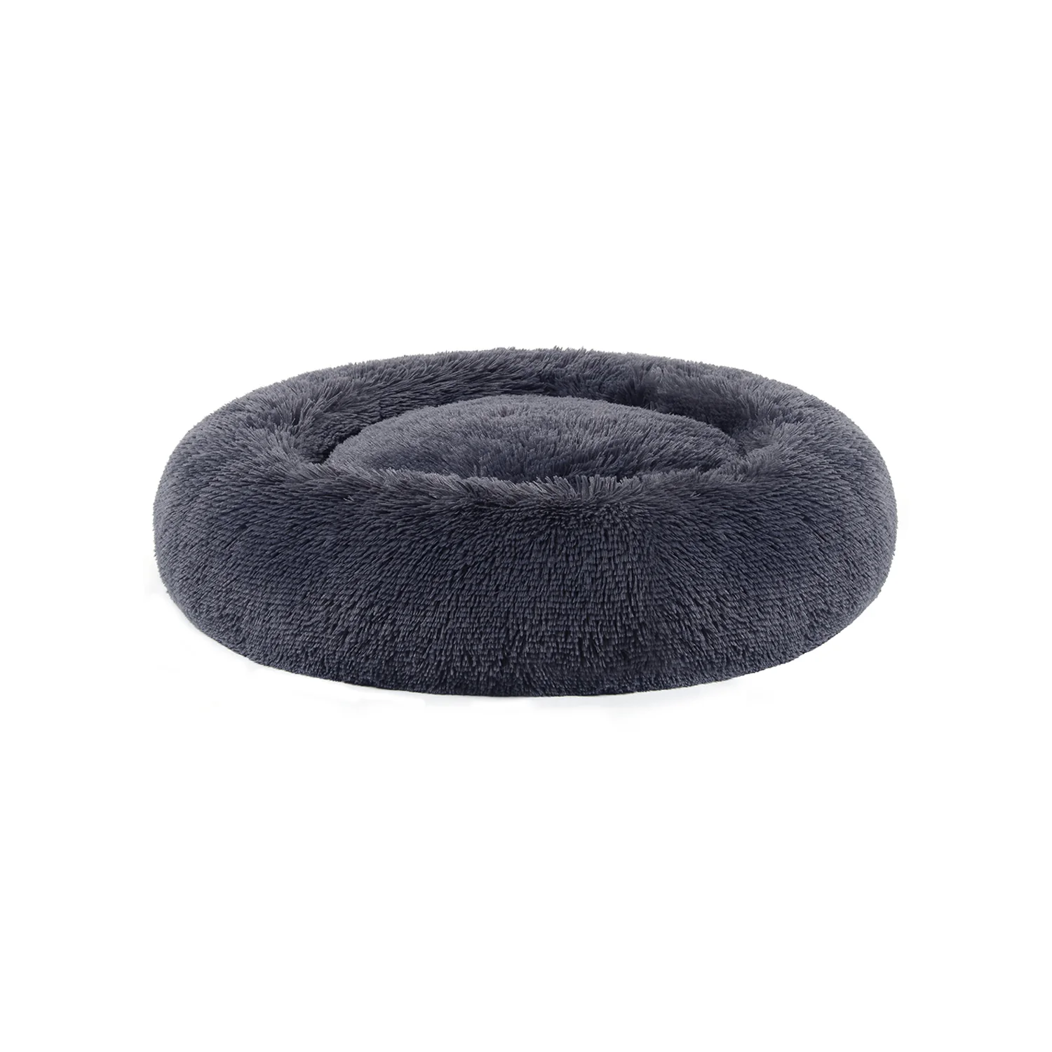 Hondenbed – zacht gevoerd – Ø 80 cm – grijs