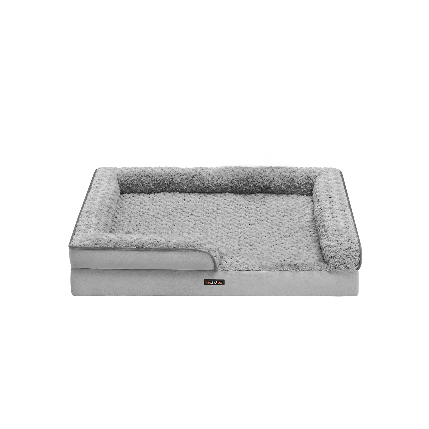 Orthopedisch Hondenbed – Pluchen Hoes – Duifgrijs Orthopedisch Hondenbed – Pluchen Hoes – Duifgrijs