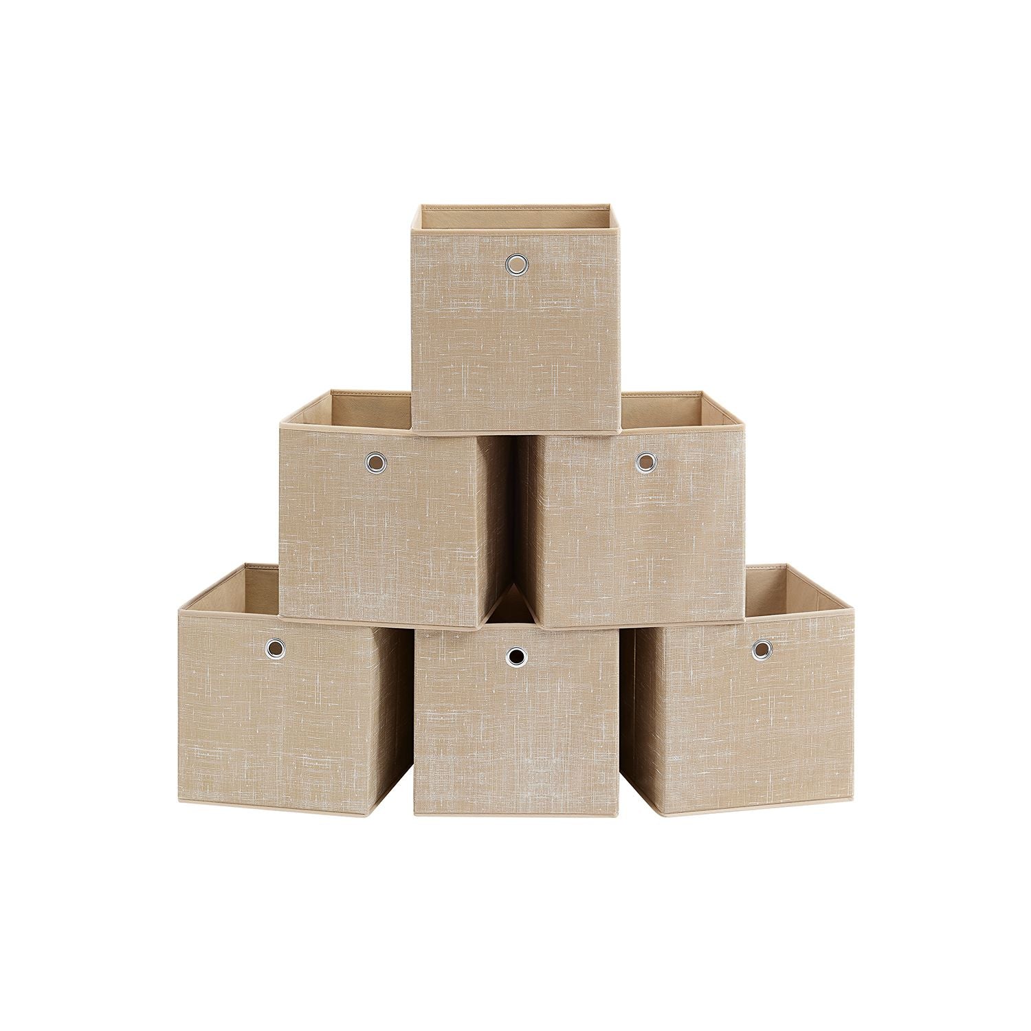 Opbergboxen set van 6 – gemêleerd grijs