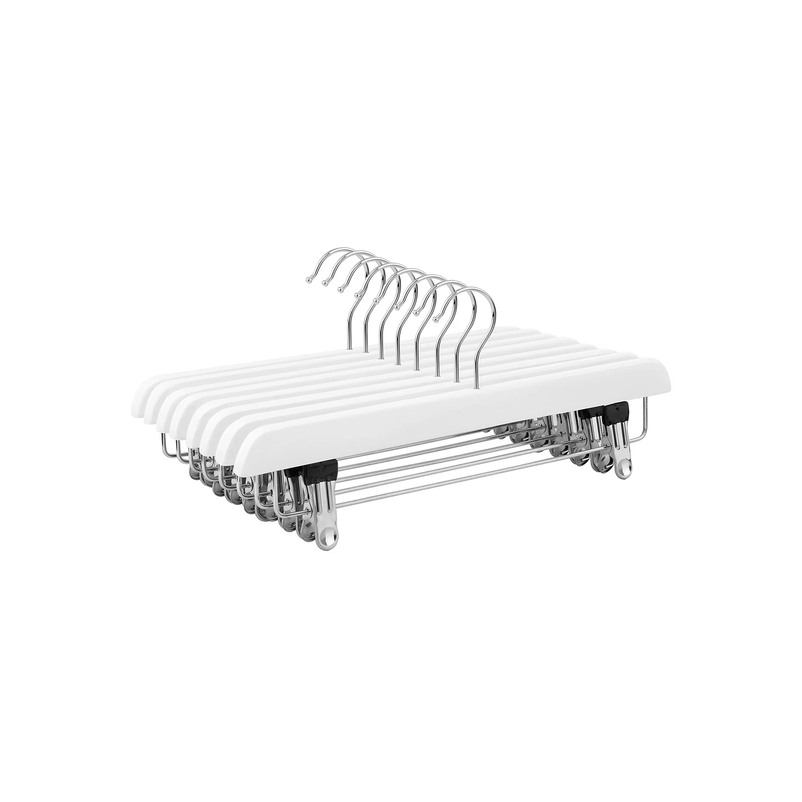 Broekhangers – Verstelbaar – Set van 8 – Wit