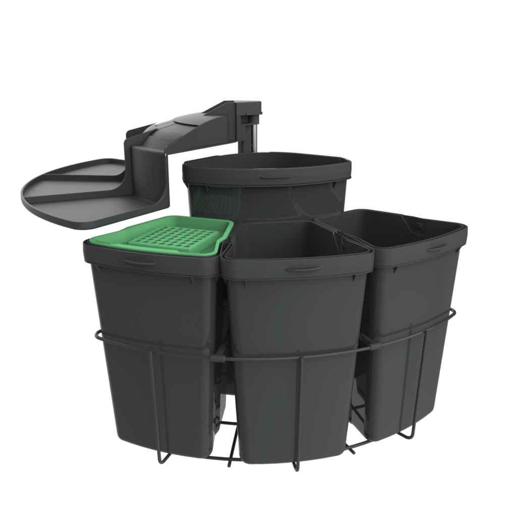 Cabbi® 4 plus, Systeem voor afvalinzameling, antraciet