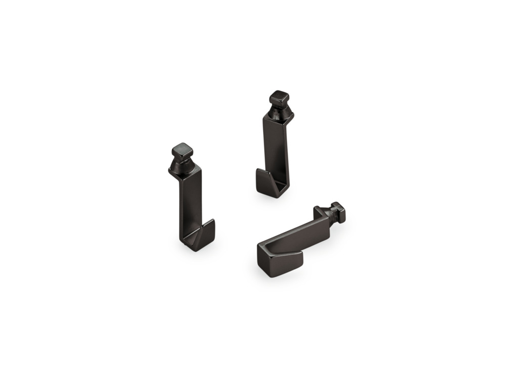 Alto set met haken, Relingsysteem, zwart mat