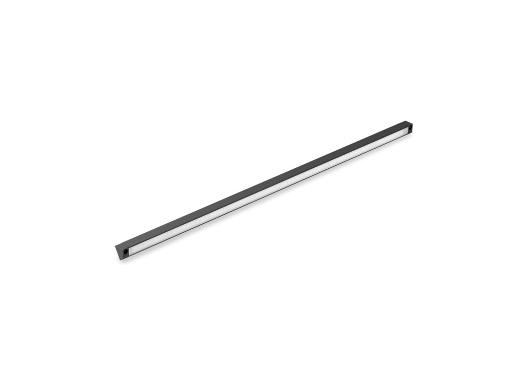 Cubo achterwandverlichting set, Reksysteem, incl. 600 mm Cubo achterwand, zwart mat