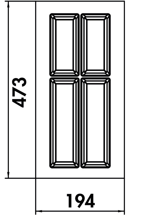 Adesso 1, Bestekelementen, voor 300 mm kastbreedte
