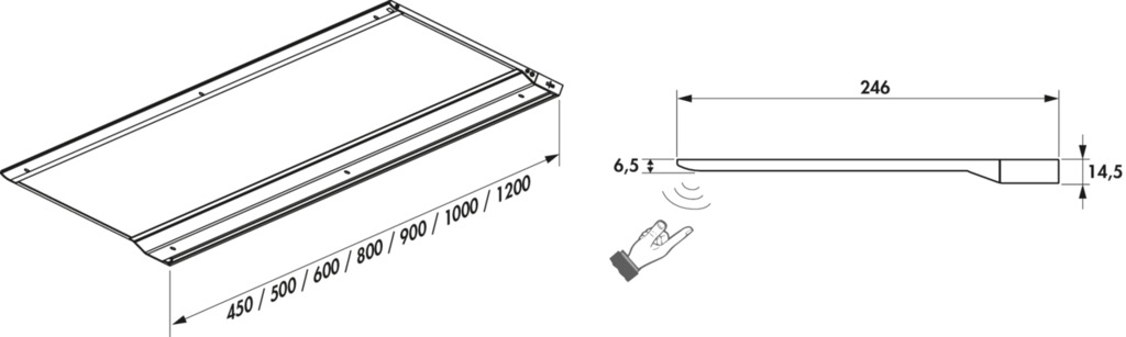 Addy Tondo LED, Lamp, L 500 mm, 9 W, aluminiumkleurig