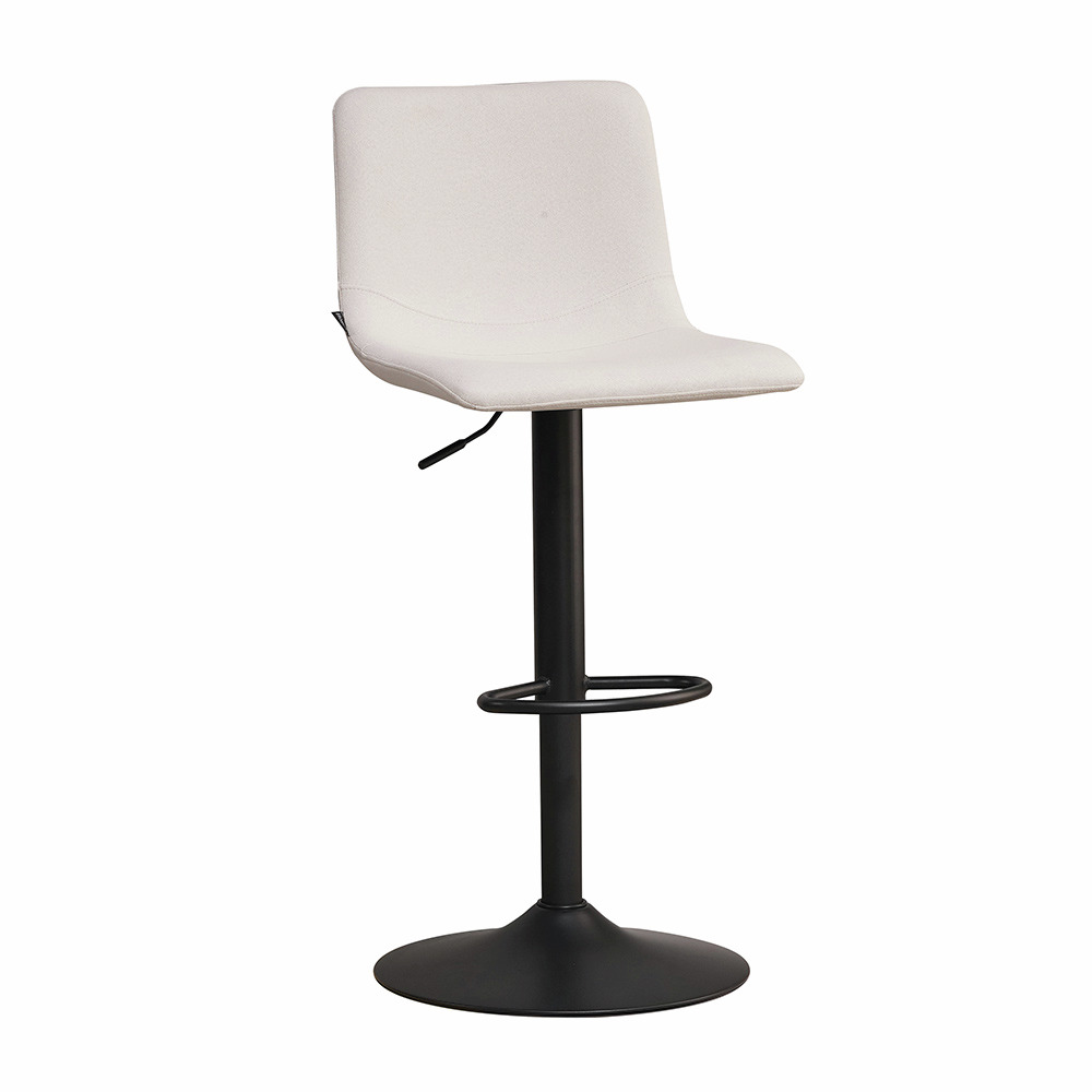 Bella R, Barkruk, onderstel zwart, bekleding beige (02)
