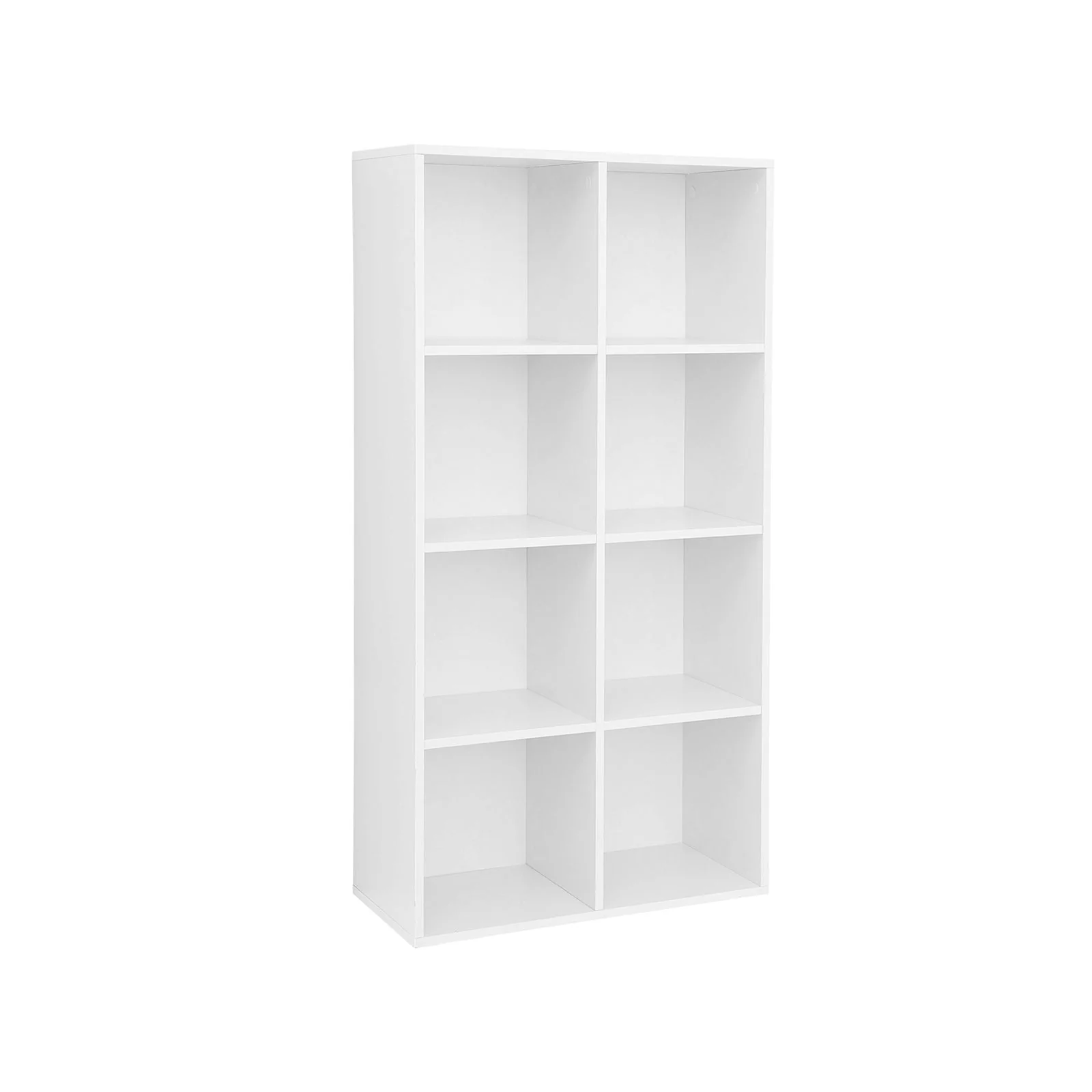 Boekenkast met 8 open vakken – Eikenhouten afwerking – 65,5 x 30 x 129,5 cm – Met kantelbeveiliging