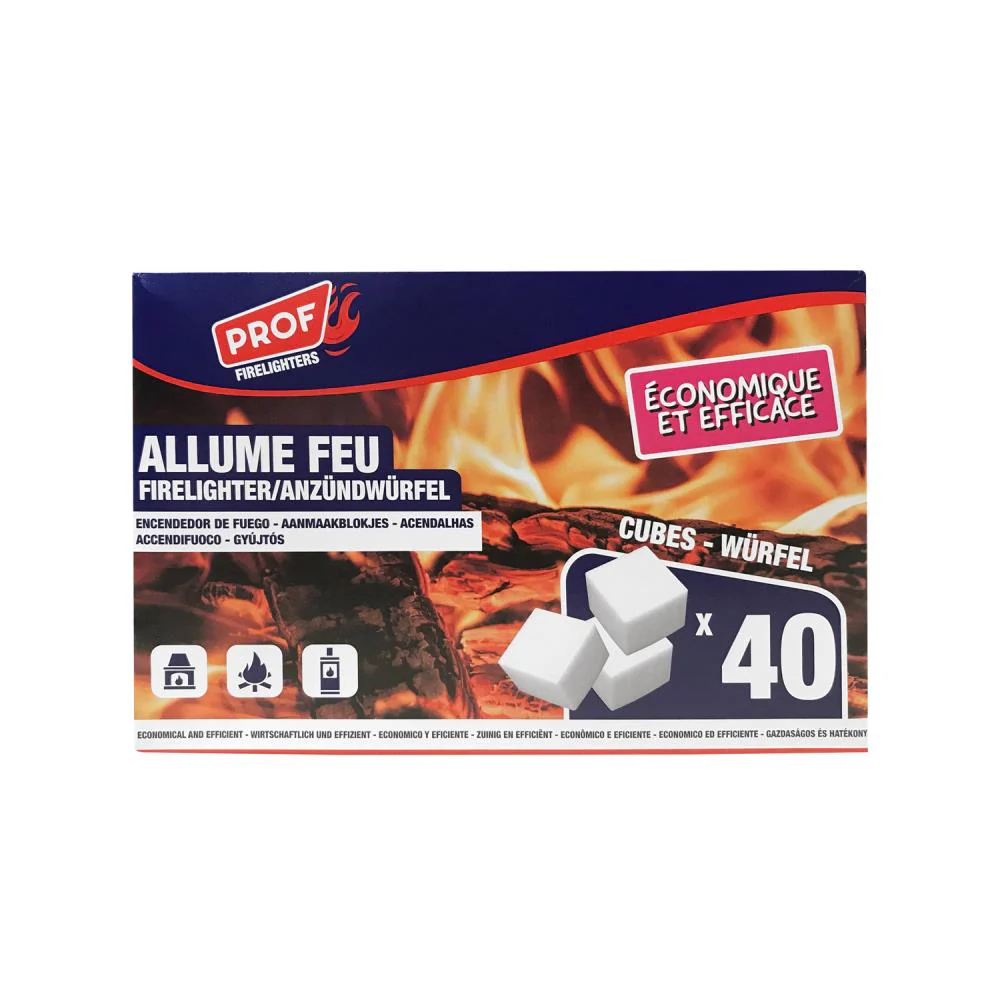 Aanmaakblokjes wit 40 delig – Snel Ontbrandend | Barbecue & Open Haard | Noodpakket