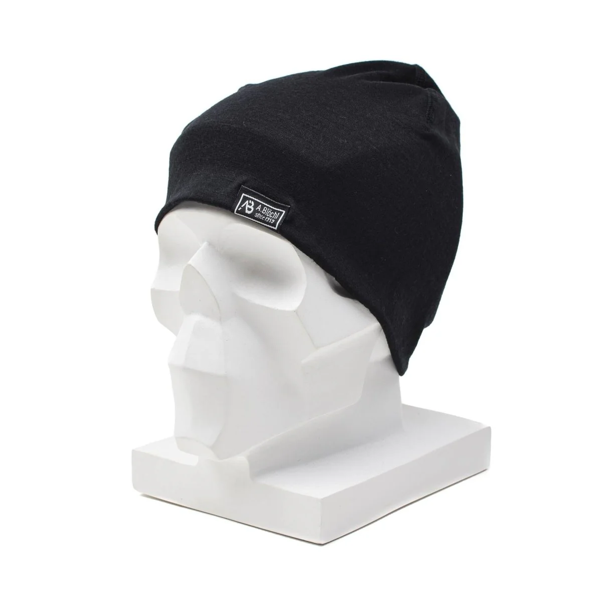 A.Blochl Merino Wool Watch Cap Sports wandelen Hoofdkleding Ademboos Black
