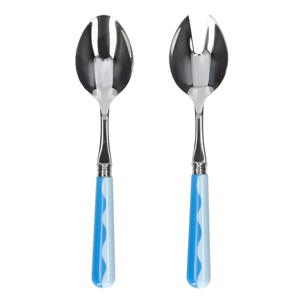 Addison Ross – Wave Salad Cutlery – Periwinkle & Pale Denim