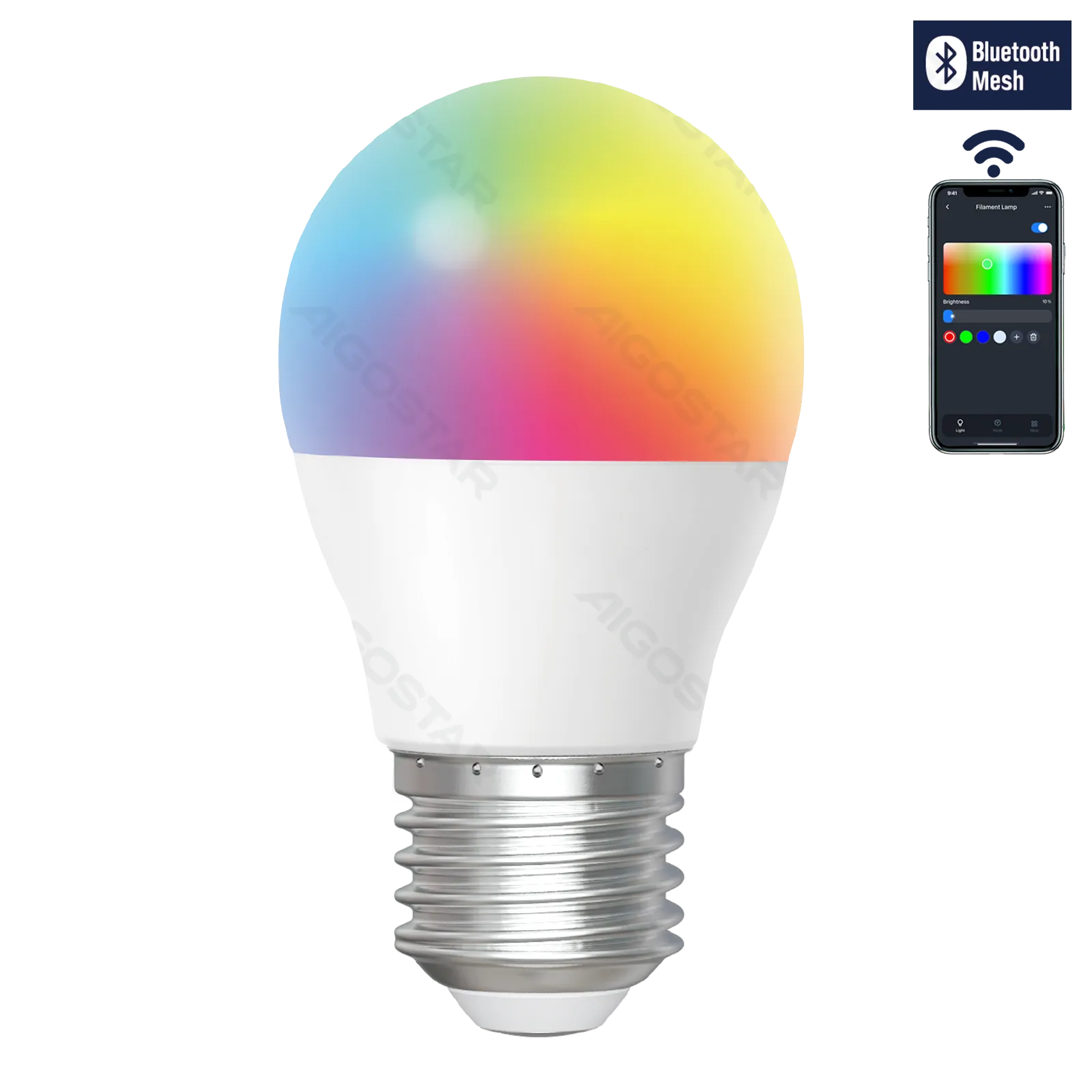 LED Smart Lamp – E27 G45 – 4,9W – Bluetooth Mesh