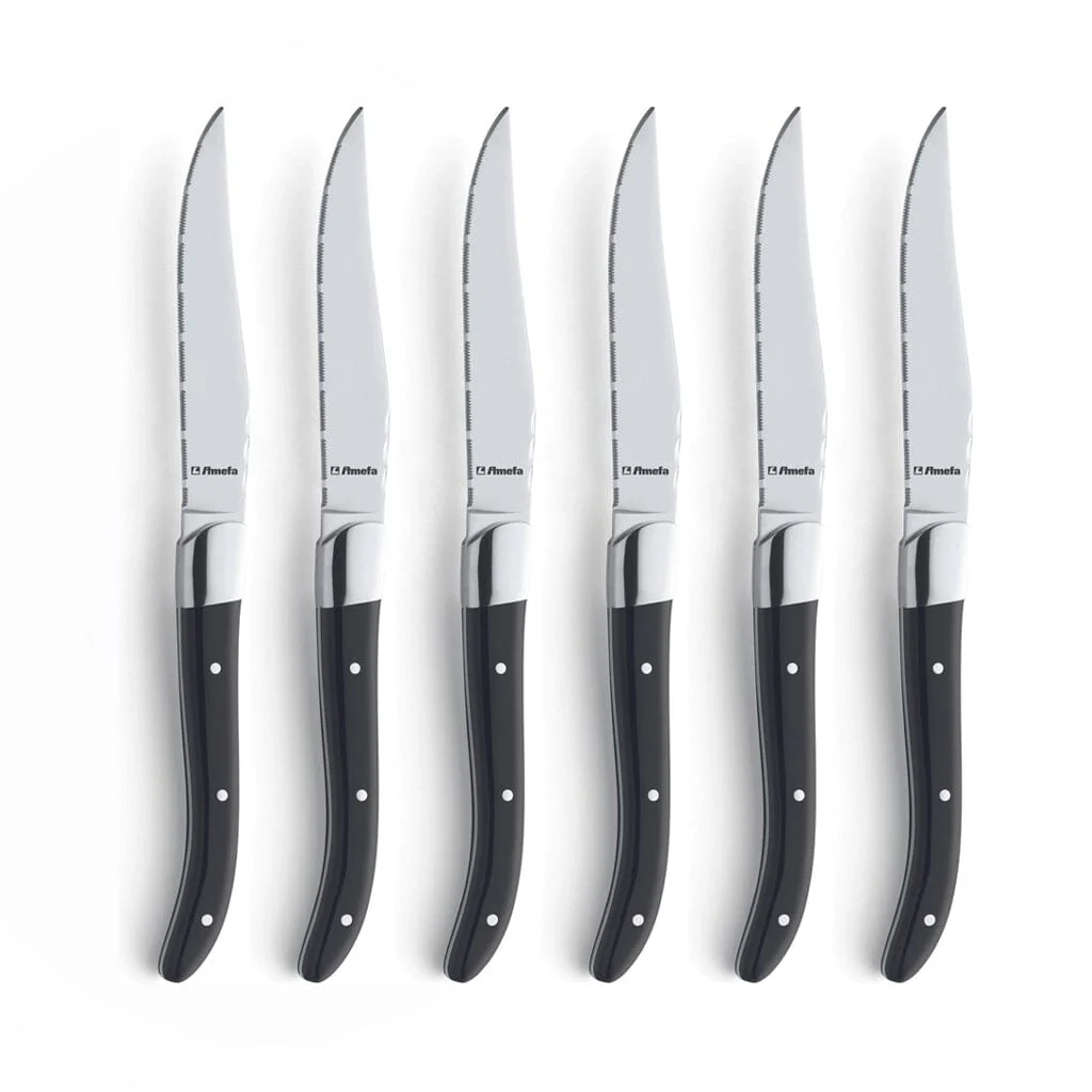 Amefa – Royal Steak 6 Steak Knife – Black