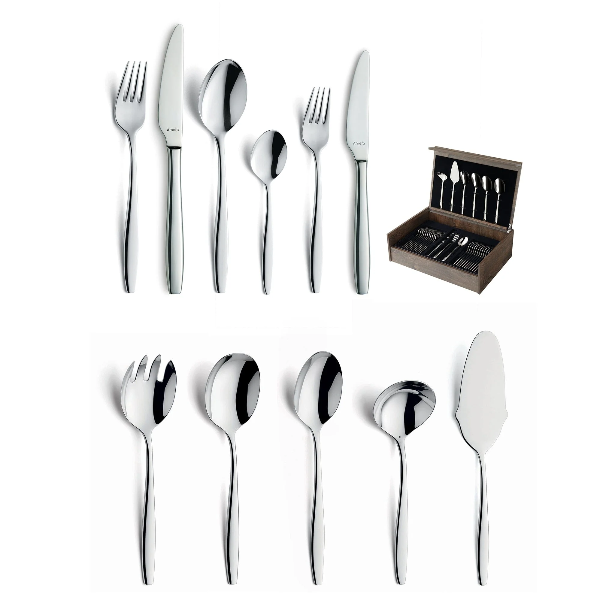 Amefa – Florence 24-Piece Cutlery Set 6 Persons High Gloss – in luxury box