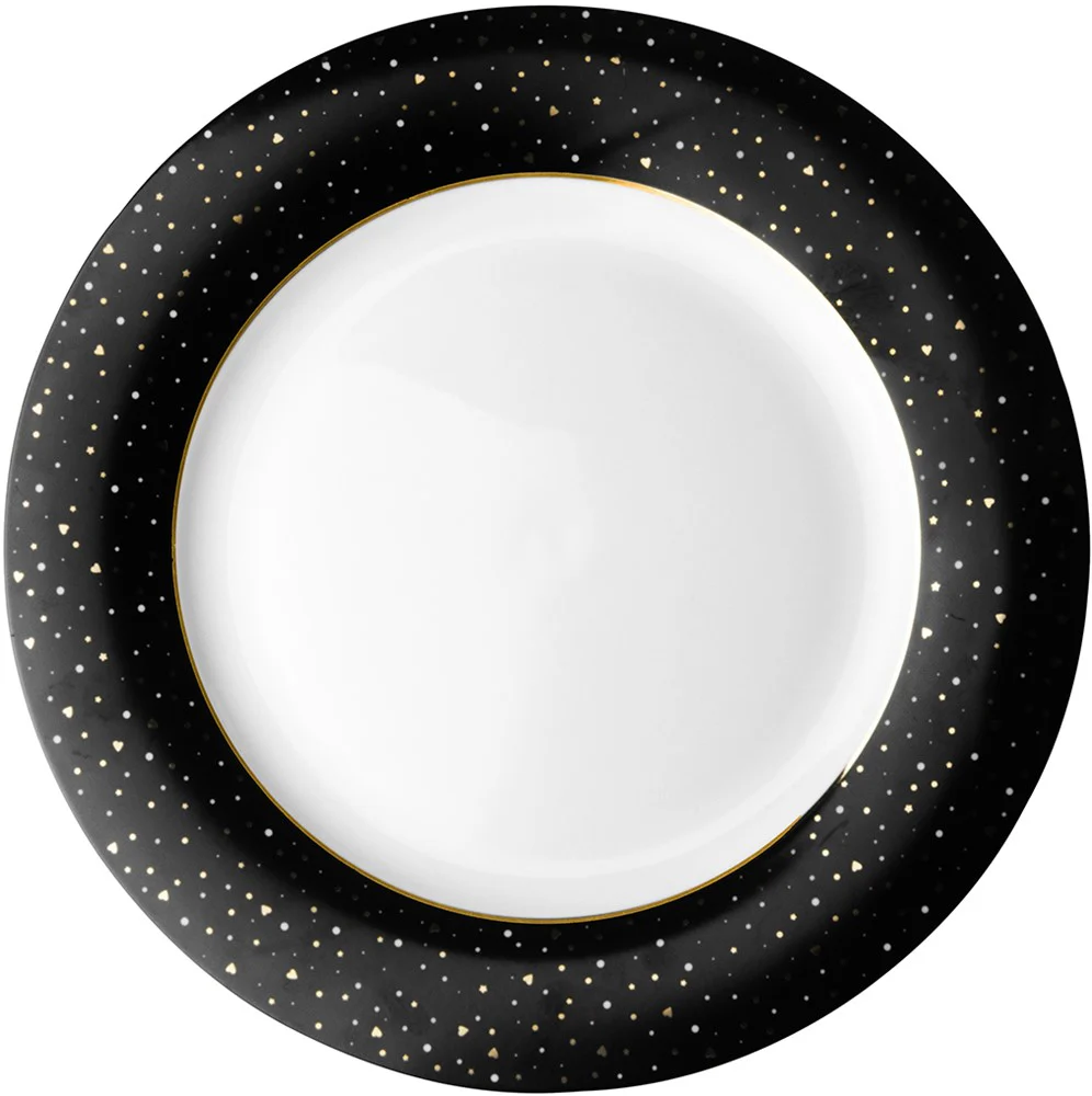 Bliss Bord Plat 26 cm Zwart Glitter