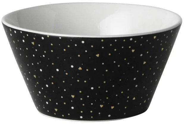 Bliss Kom 10 cm Zwart Glitter