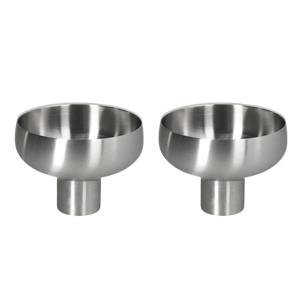 Blomus – Koyoi Coupe Glass Matt Stainless Steel (set of 2)