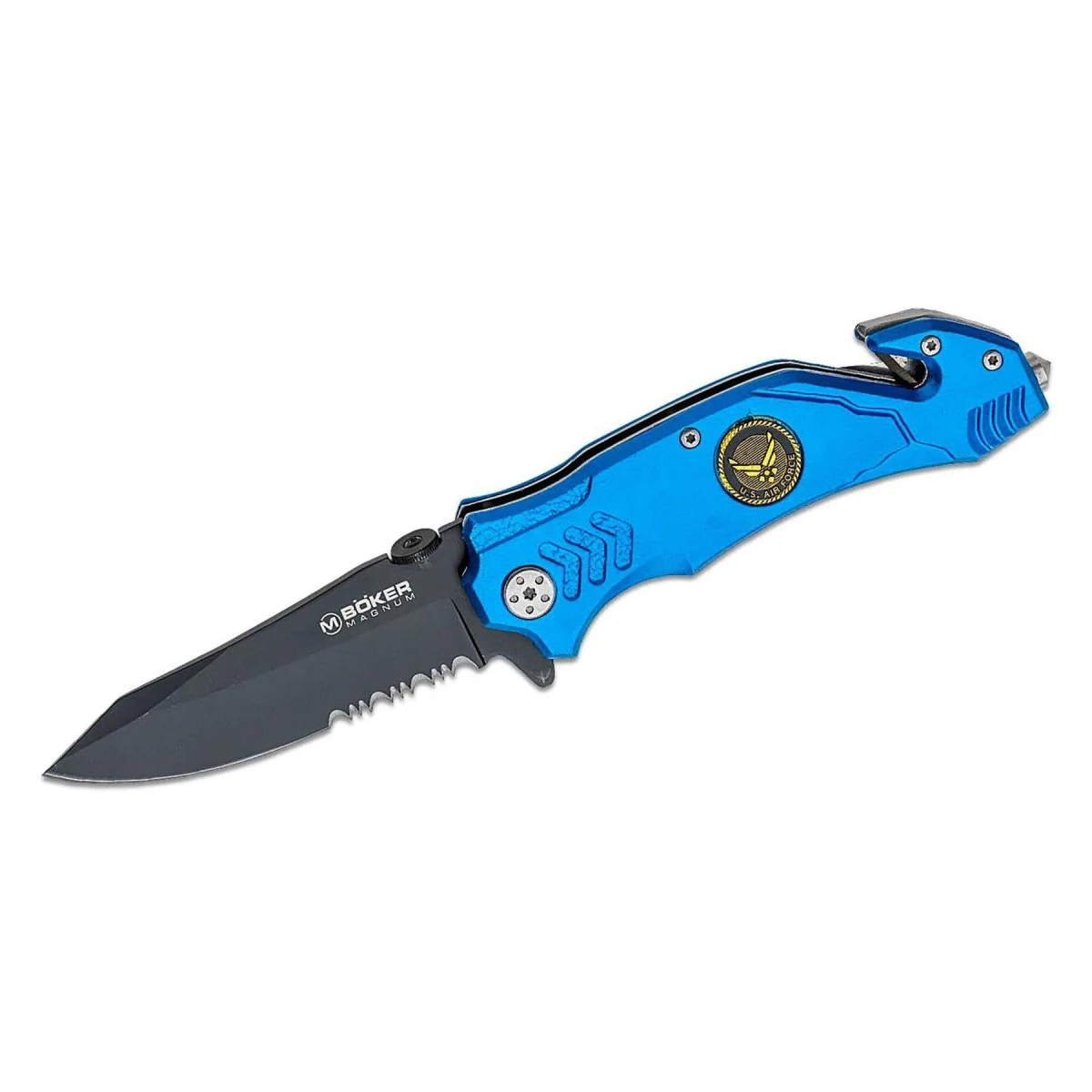 Boker Brand opvouwbaar zakmes Air Force Rescue staal 440A aluminium handgreep