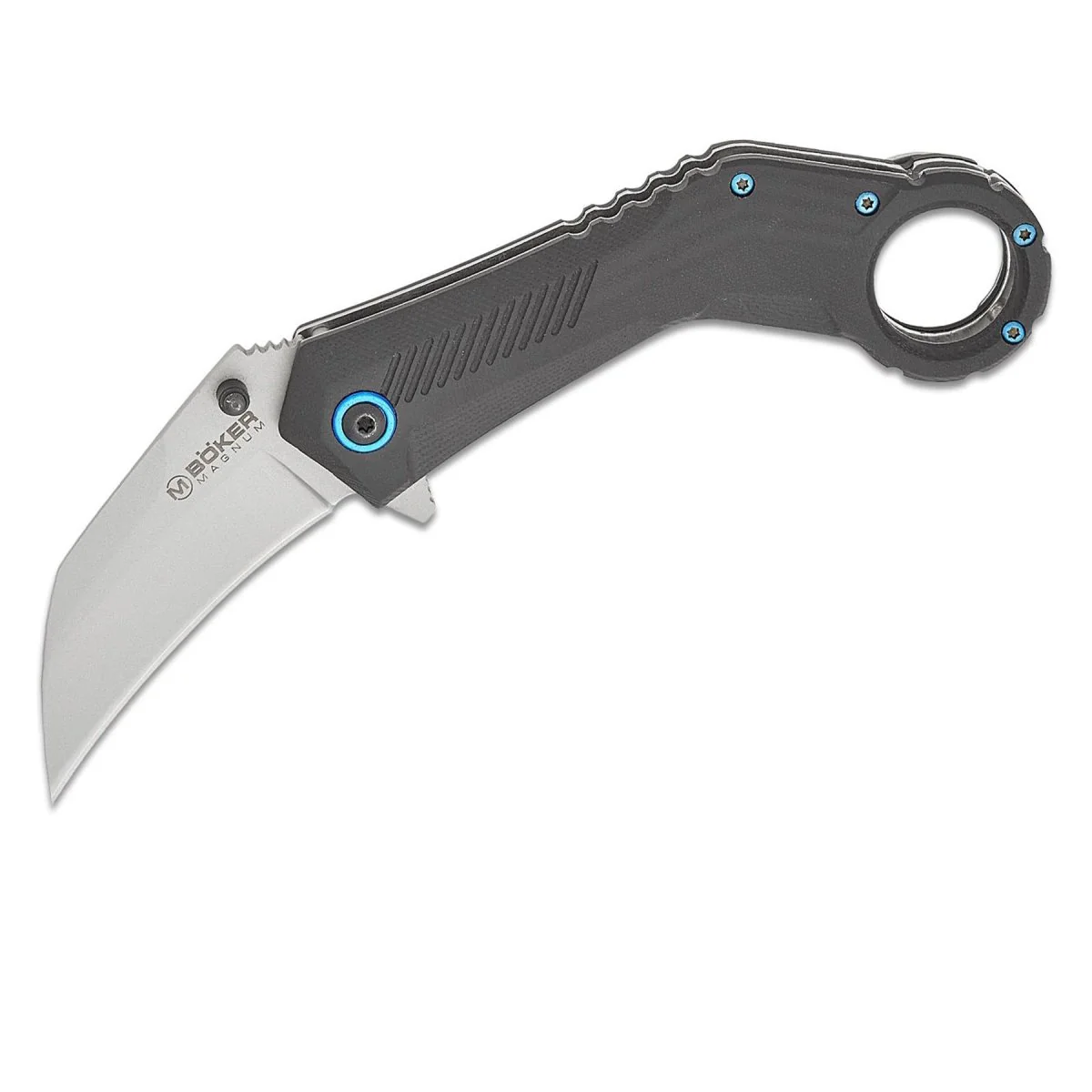 Boker Magnum Velcon tactisch zakmes Hawkbill 440C Stalen lemmet G10 handvat