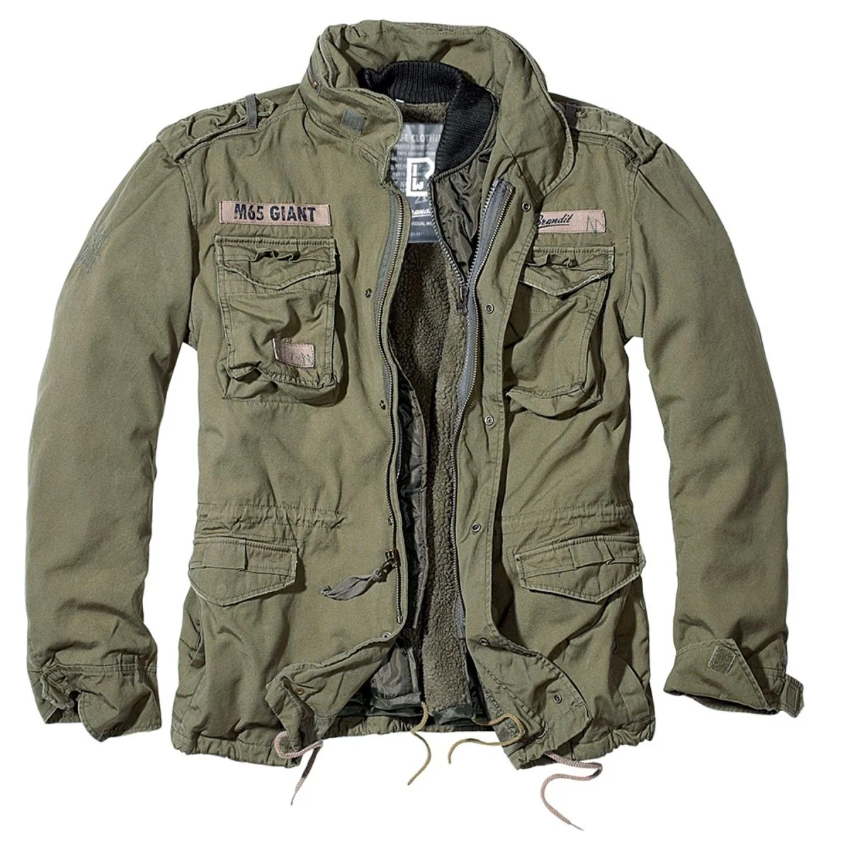 Brandit Classic M65 Giant Jacket Military Vintage Style verwijderbare voering Olive