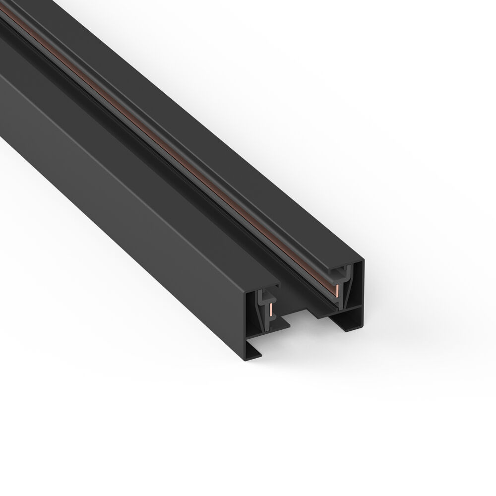 1-Fase Spanningsrail – 200cm – incl. beginvoeding en eindkap – Zwart