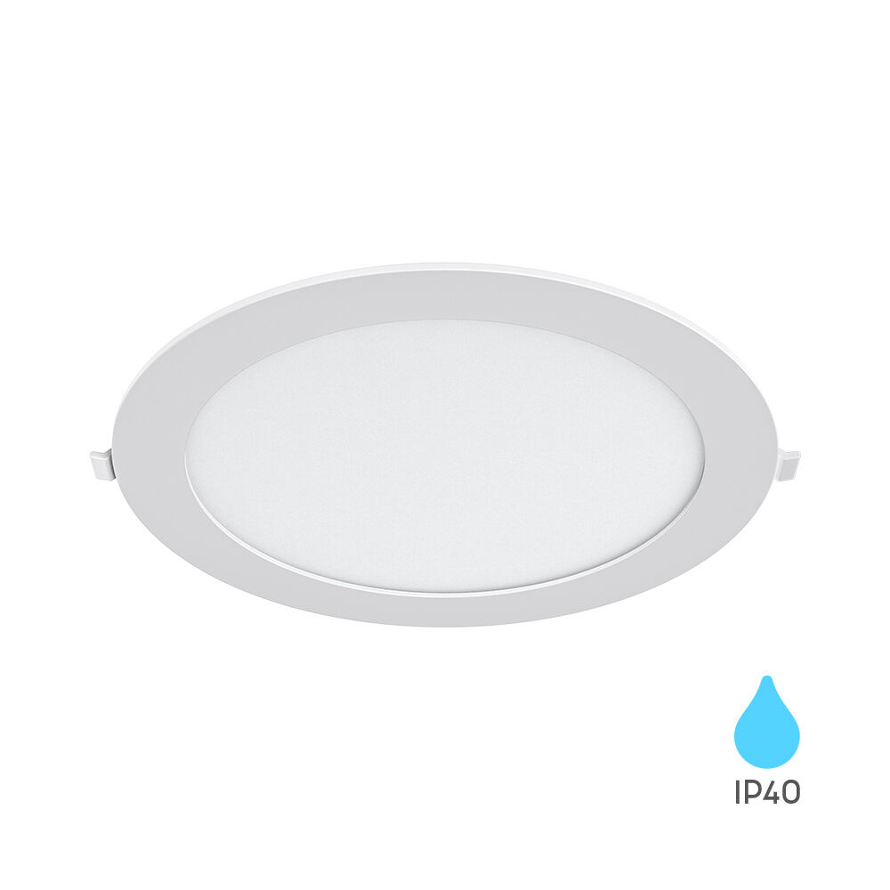 Groot LED Paneel Rond Wit – 24W – Ø24cm – 3000K Warm Wit