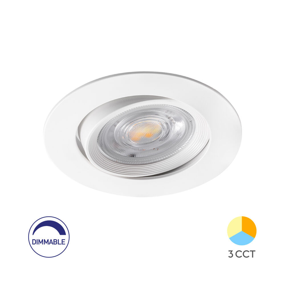 LED Inbouwspot – 7W Dimbaar – Zaagmaat 70mm – Lichtkleur verstelbaar – Mat wit