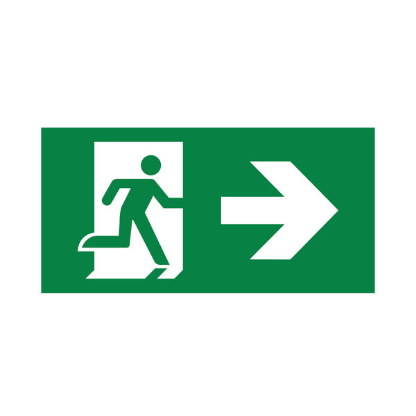 LED Noodverlichting Pictogram – Exit met pijl Rechts/Links – Sticker